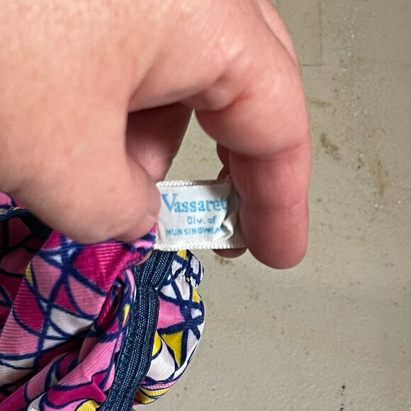 Vintage Y2K Vassarette Geometric Print Mini Skirt – Pink, Yellow, & Blue Retro - Picture 8 of 9